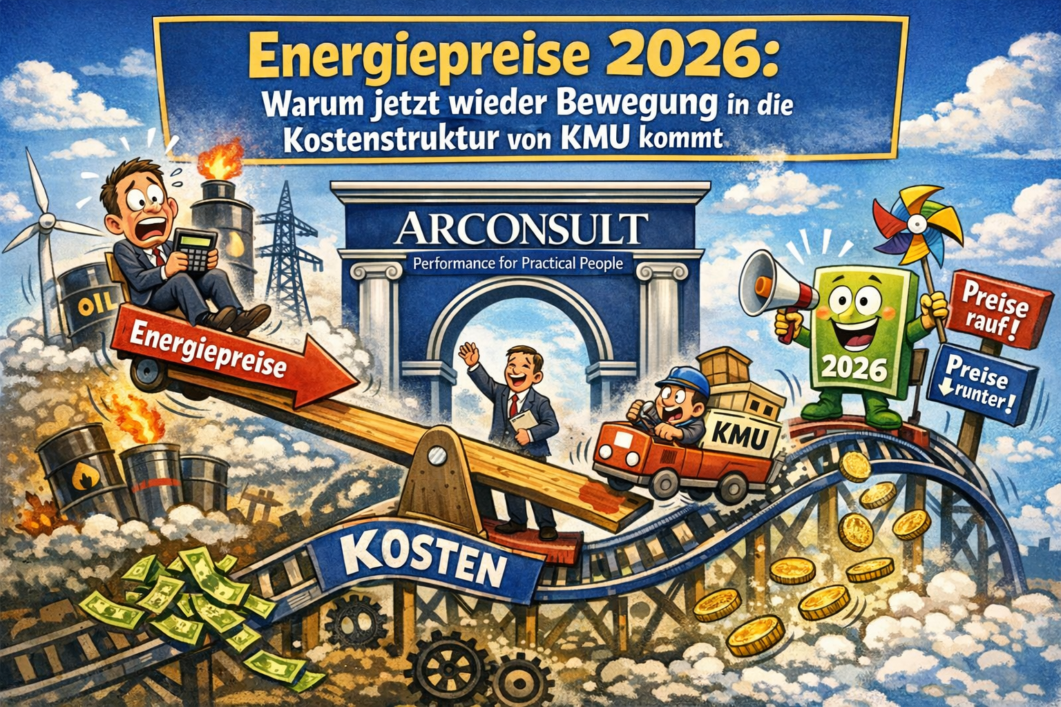Energiepreise 2026: Warum jetzt wieder Bewegung in die Kostenstruktur von KMU kommt